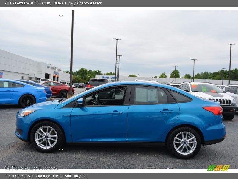 Blue Candy / Charcoal Black 2016 Ford Focus SE Sedan