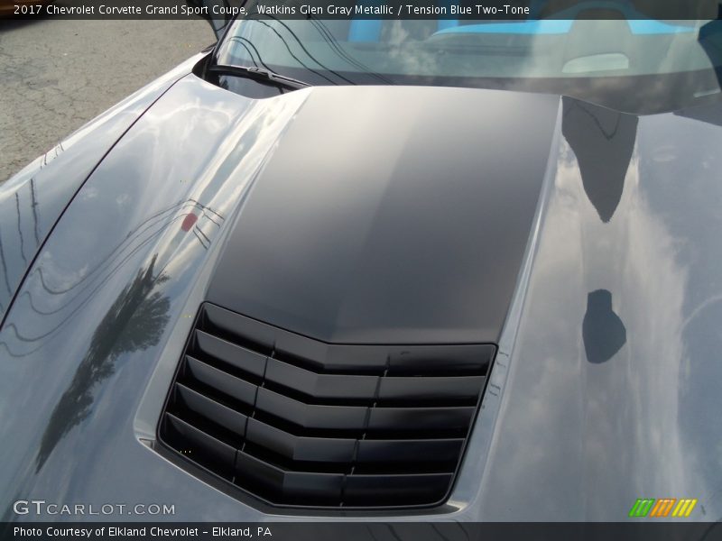 Watkins Glen Gray Metallic / Tension Blue Two-Tone 2017 Chevrolet Corvette Grand Sport Coupe