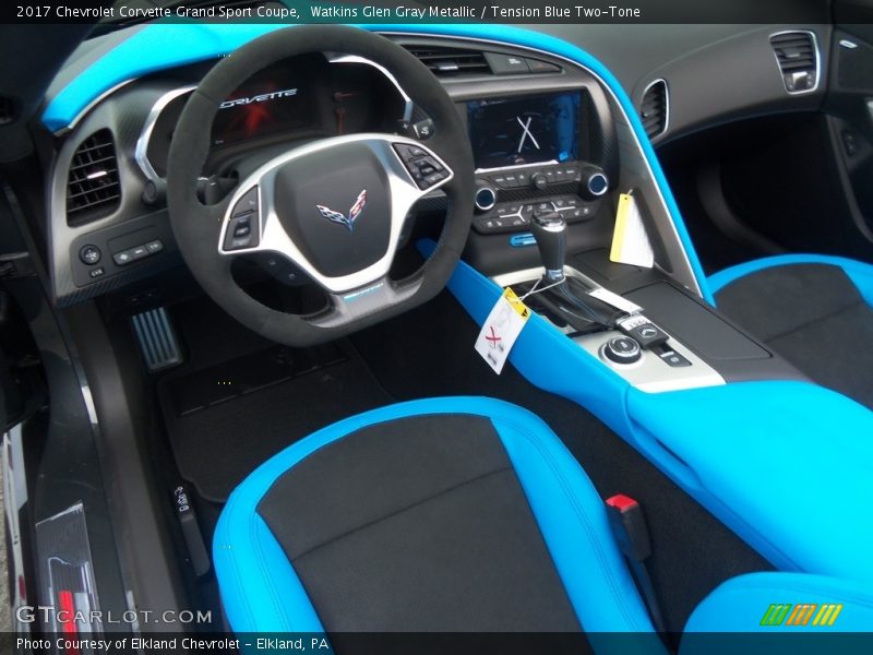  2017 Corvette Grand Sport Coupe Tension Blue Two-Tone Interior