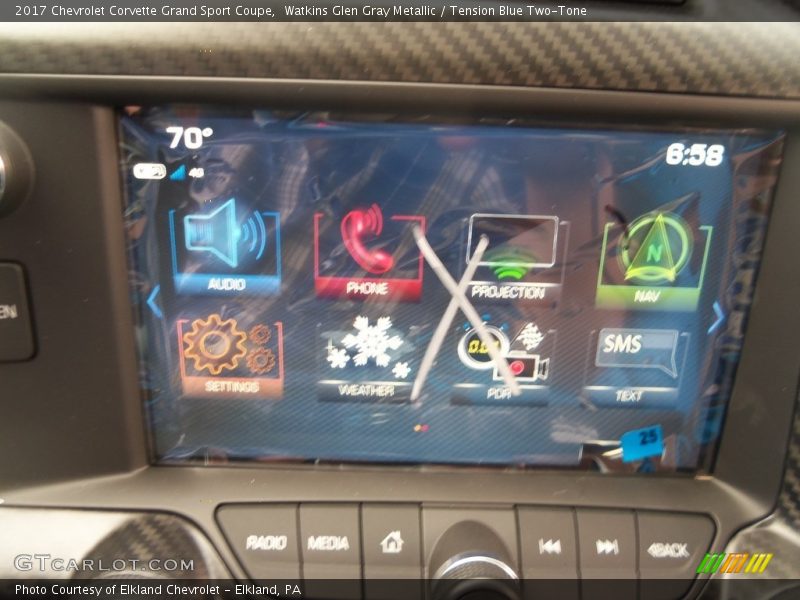 Watkins Glen Gray Metallic / Tension Blue Two-Tone 2017 Chevrolet Corvette Grand Sport Coupe