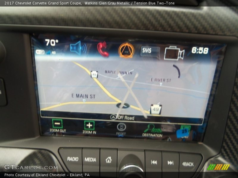 Watkins Glen Gray Metallic / Tension Blue Two-Tone 2017 Chevrolet Corvette Grand Sport Coupe