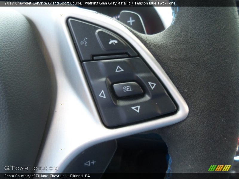 Watkins Glen Gray Metallic / Tension Blue Two-Tone 2017 Chevrolet Corvette Grand Sport Coupe