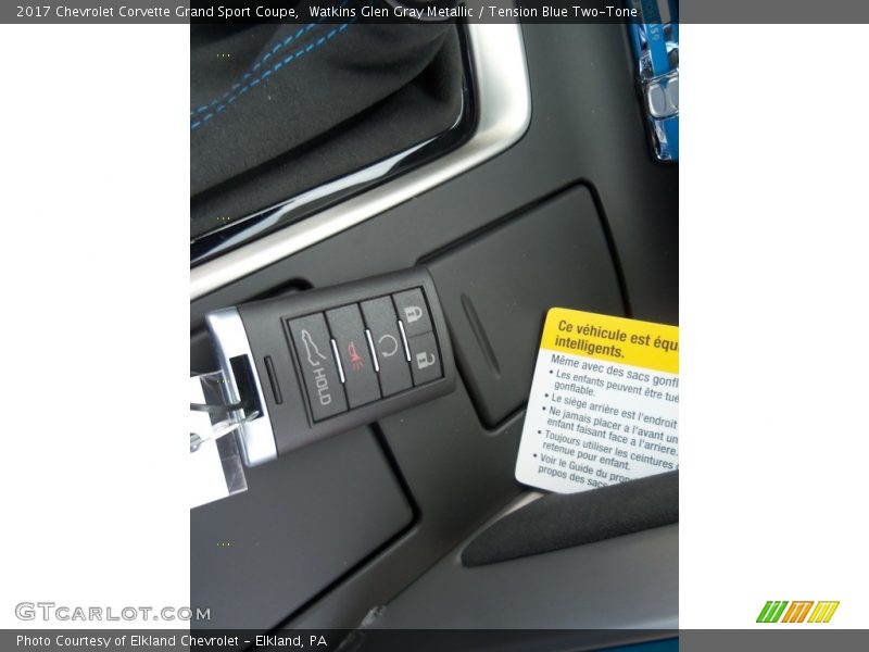 Watkins Glen Gray Metallic / Tension Blue Two-Tone 2017 Chevrolet Corvette Grand Sport Coupe