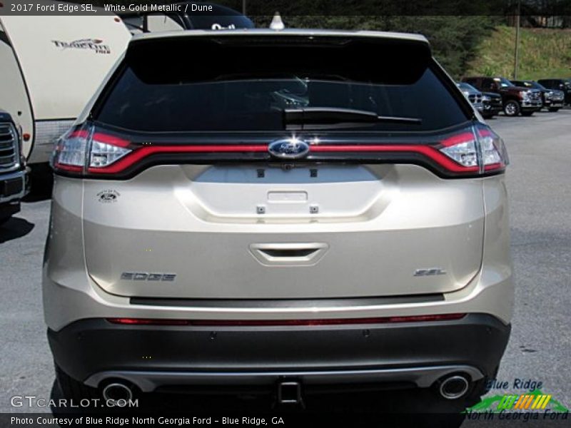 White Gold Metallic / Dune 2017 Ford Edge SEL