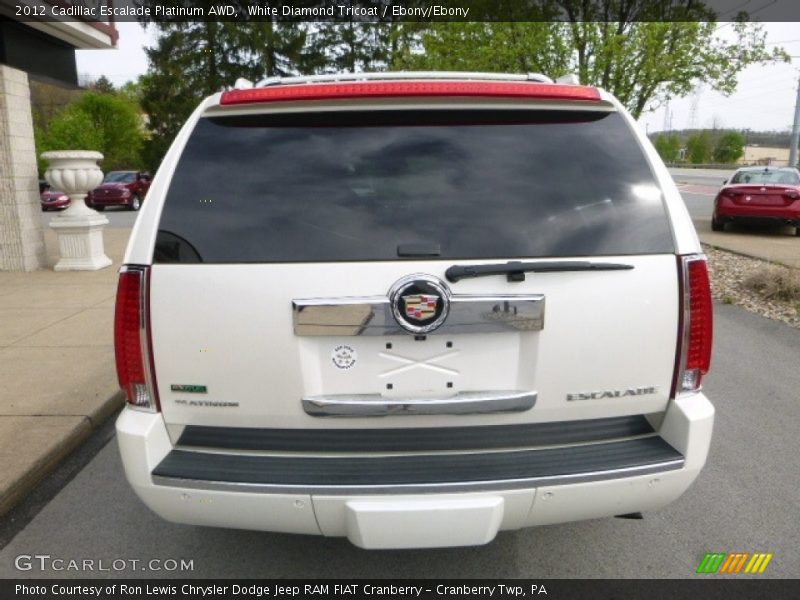 White Diamond Tricoat / Ebony/Ebony 2012 Cadillac Escalade Platinum AWD