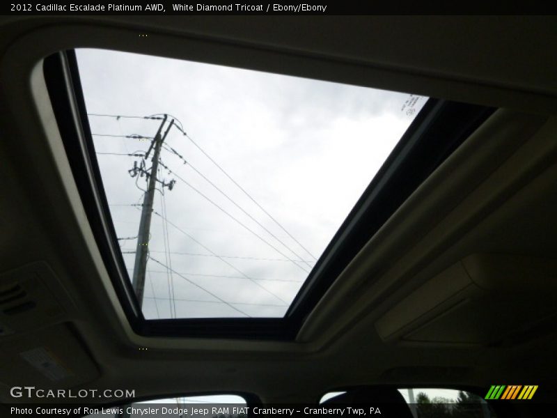 White Diamond Tricoat / Ebony/Ebony 2012 Cadillac Escalade Platinum AWD