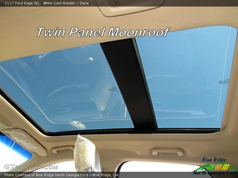 White Gold Metallic / Dune 2017 Ford Edge SEL