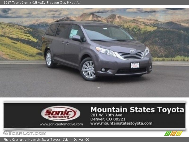 Predawn Gray Mica / Ash 2017 Toyota Sienna XLE AWD