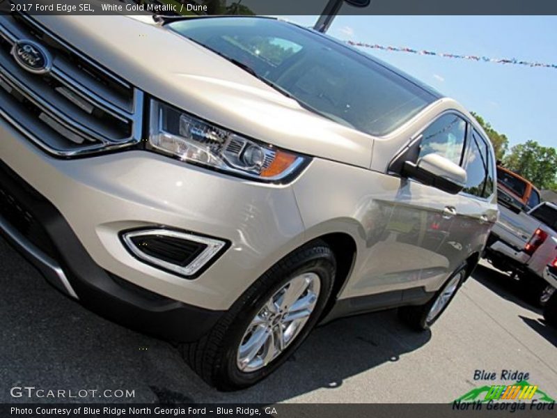 White Gold Metallic / Dune 2017 Ford Edge SEL