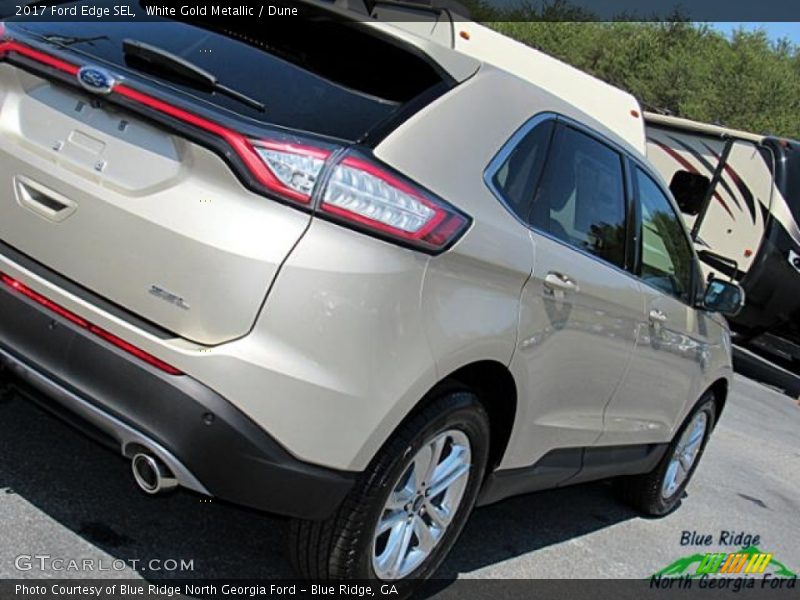 White Gold Metallic / Dune 2017 Ford Edge SEL