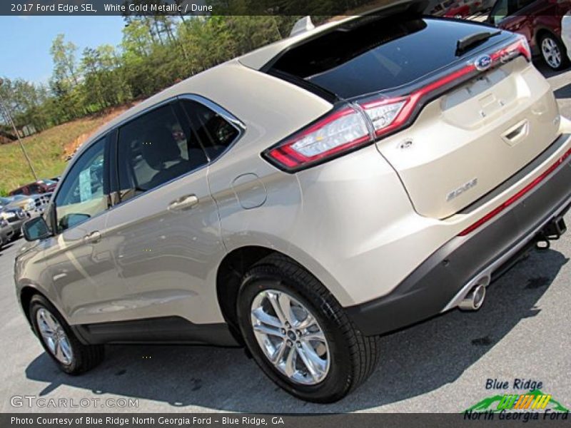 White Gold Metallic / Dune 2017 Ford Edge SEL