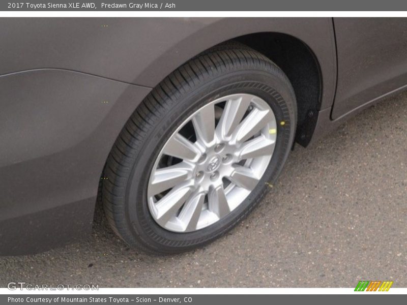 Predawn Gray Mica / Ash 2017 Toyota Sienna XLE AWD