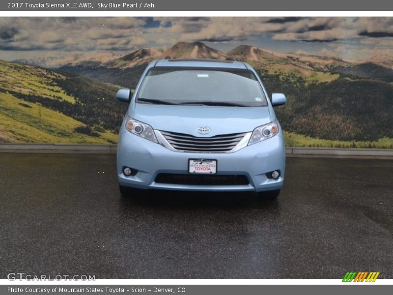 Sky Blue Pearl / Ash 2017 Toyota Sienna XLE AWD