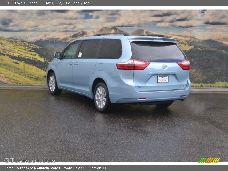 Sky Blue Pearl / Ash 2017 Toyota Sienna XLE AWD