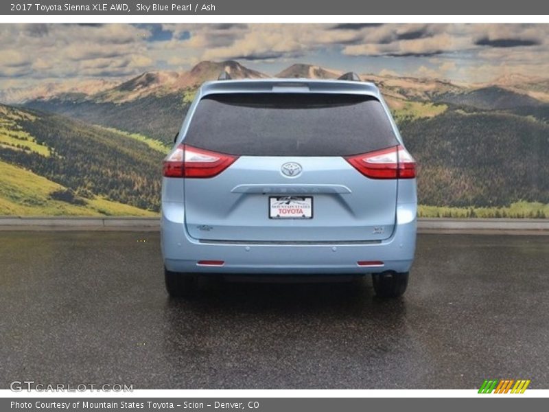 Sky Blue Pearl / Ash 2017 Toyota Sienna XLE AWD