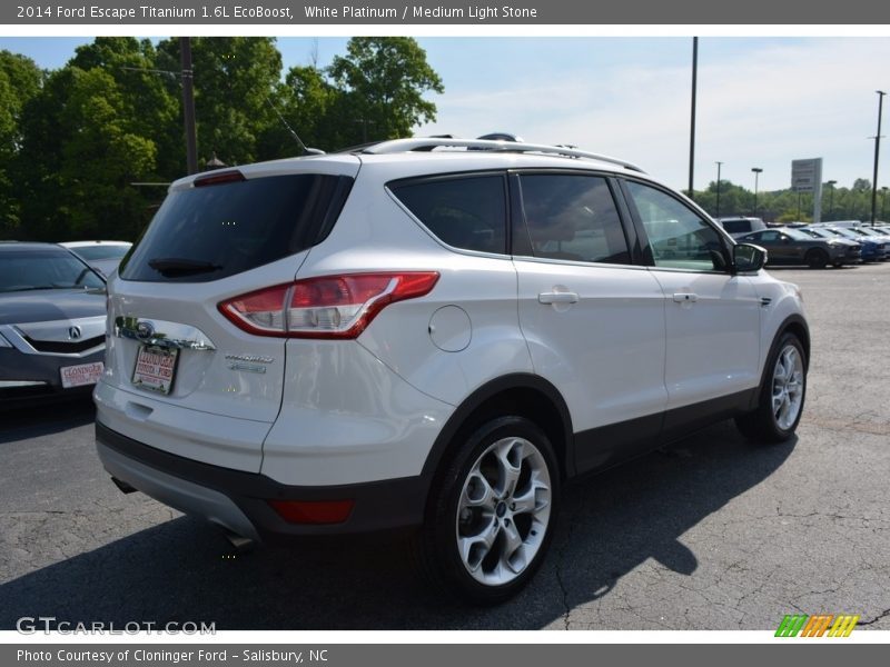White Platinum / Medium Light Stone 2014 Ford Escape Titanium 1.6L EcoBoost