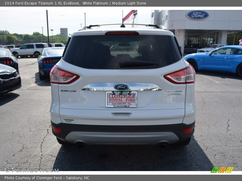 White Platinum / Medium Light Stone 2014 Ford Escape Titanium 1.6L EcoBoost