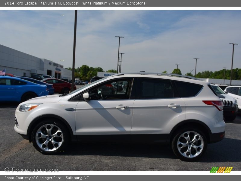 White Platinum / Medium Light Stone 2014 Ford Escape Titanium 1.6L EcoBoost