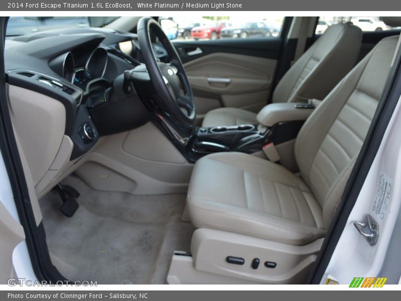 White Platinum / Medium Light Stone 2014 Ford Escape Titanium 1.6L EcoBoost