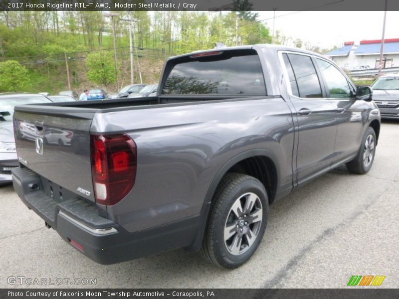 Modern Steel Metallic / Gray 2017 Honda Ridgeline RTL-T AWD