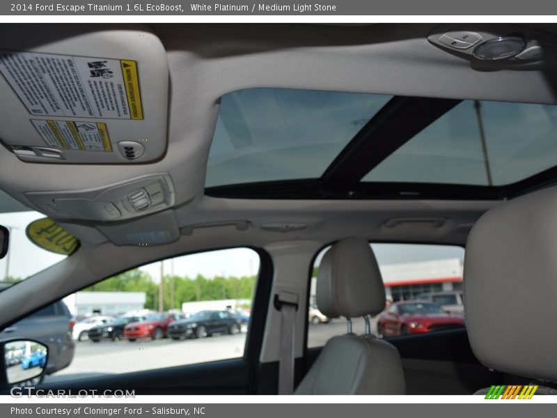 White Platinum / Medium Light Stone 2014 Ford Escape Titanium 1.6L EcoBoost