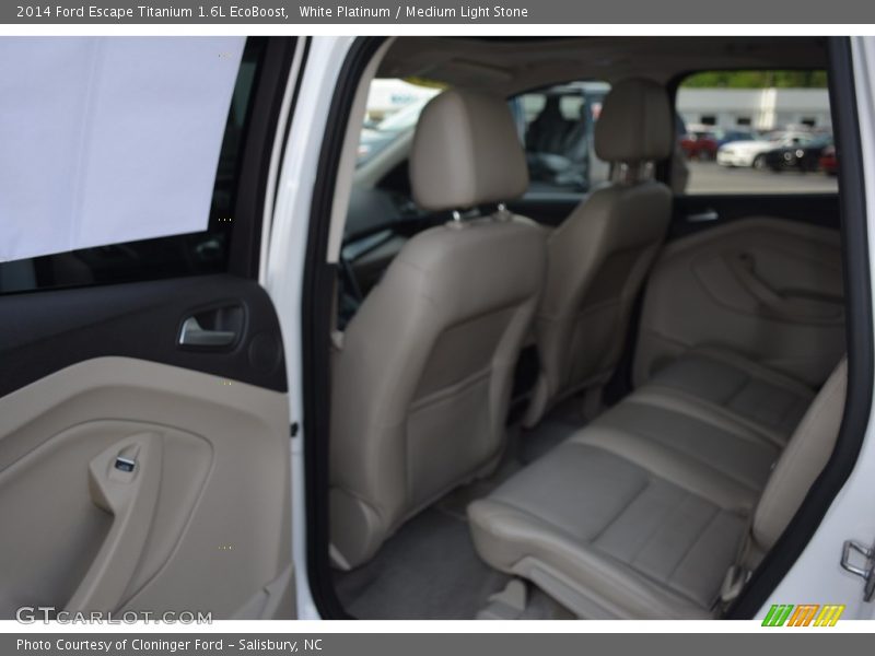 White Platinum / Medium Light Stone 2014 Ford Escape Titanium 1.6L EcoBoost