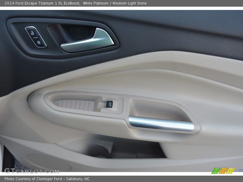 White Platinum / Medium Light Stone 2014 Ford Escape Titanium 1.6L EcoBoost