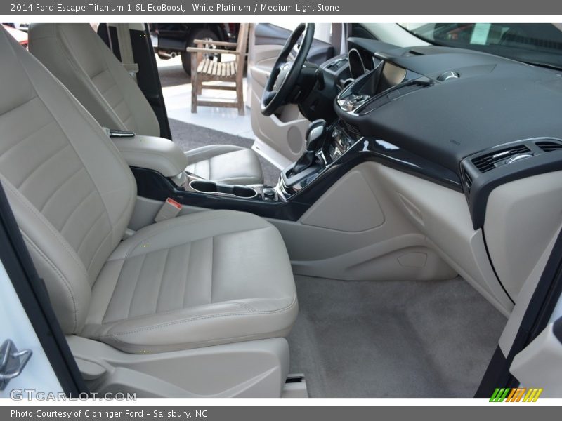 White Platinum / Medium Light Stone 2014 Ford Escape Titanium 1.6L EcoBoost