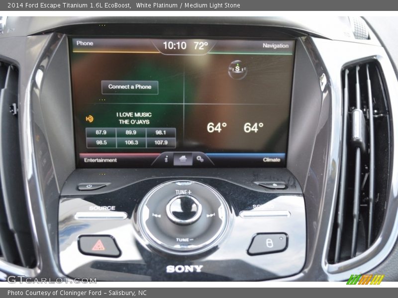 White Platinum / Medium Light Stone 2014 Ford Escape Titanium 1.6L EcoBoost
