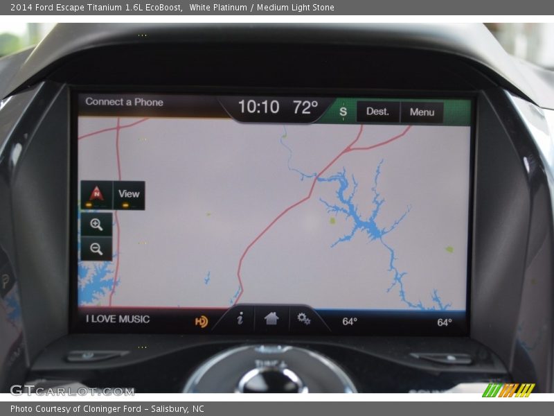 White Platinum / Medium Light Stone 2014 Ford Escape Titanium 1.6L EcoBoost