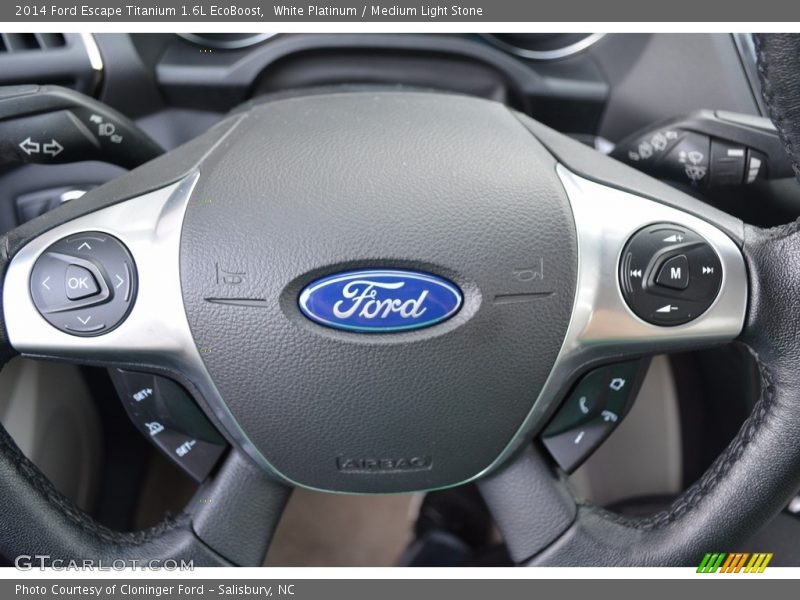 White Platinum / Medium Light Stone 2014 Ford Escape Titanium 1.6L EcoBoost