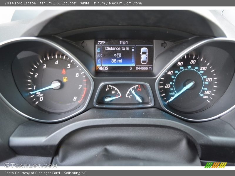 White Platinum / Medium Light Stone 2014 Ford Escape Titanium 1.6L EcoBoost