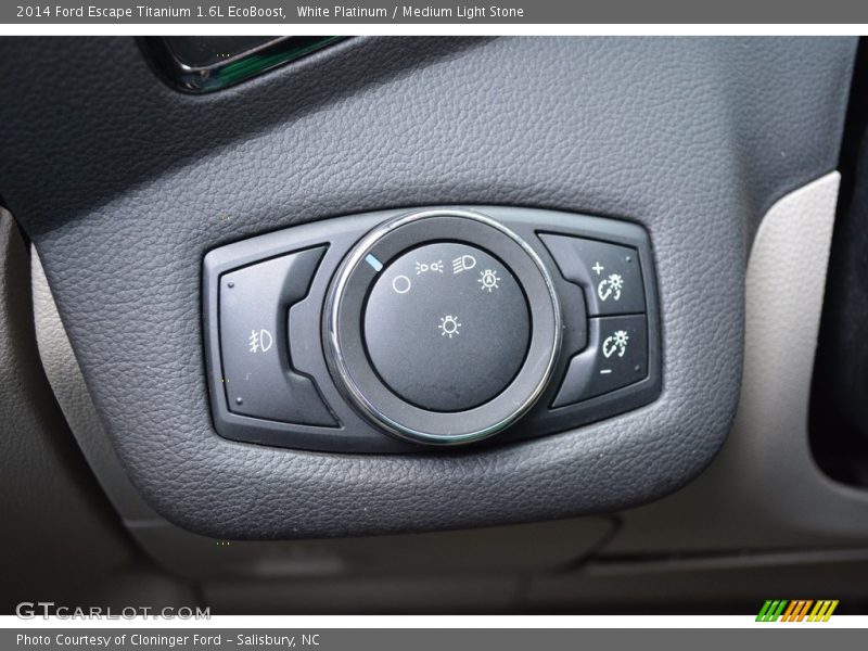 White Platinum / Medium Light Stone 2014 Ford Escape Titanium 1.6L EcoBoost