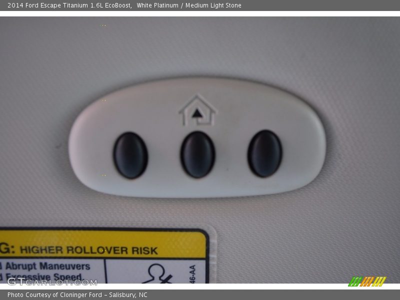 White Platinum / Medium Light Stone 2014 Ford Escape Titanium 1.6L EcoBoost