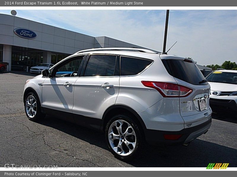 White Platinum / Medium Light Stone 2014 Ford Escape Titanium 1.6L EcoBoost