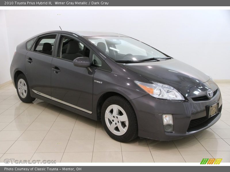 Winter Gray Metallic / Dark Gray 2010 Toyota Prius Hybrid III