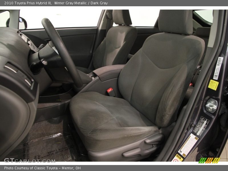 Winter Gray Metallic / Dark Gray 2010 Toyota Prius Hybrid III