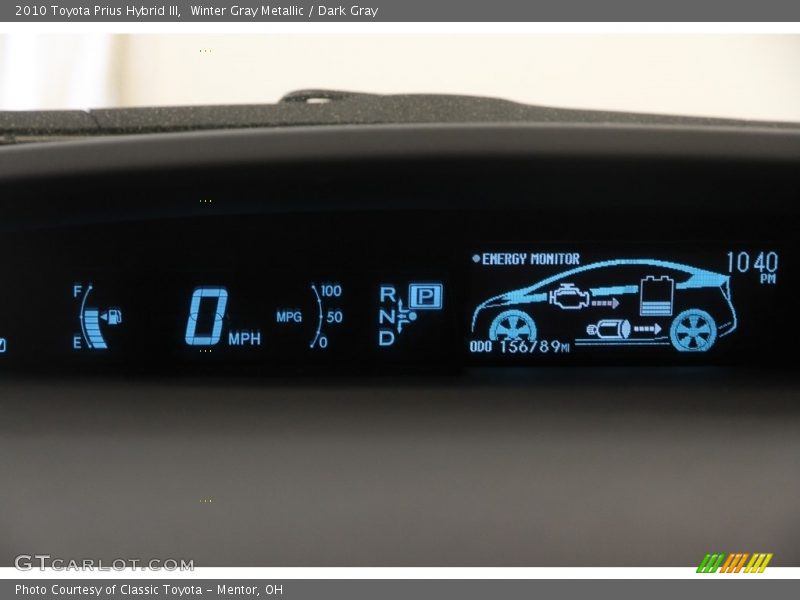 Winter Gray Metallic / Dark Gray 2010 Toyota Prius Hybrid III