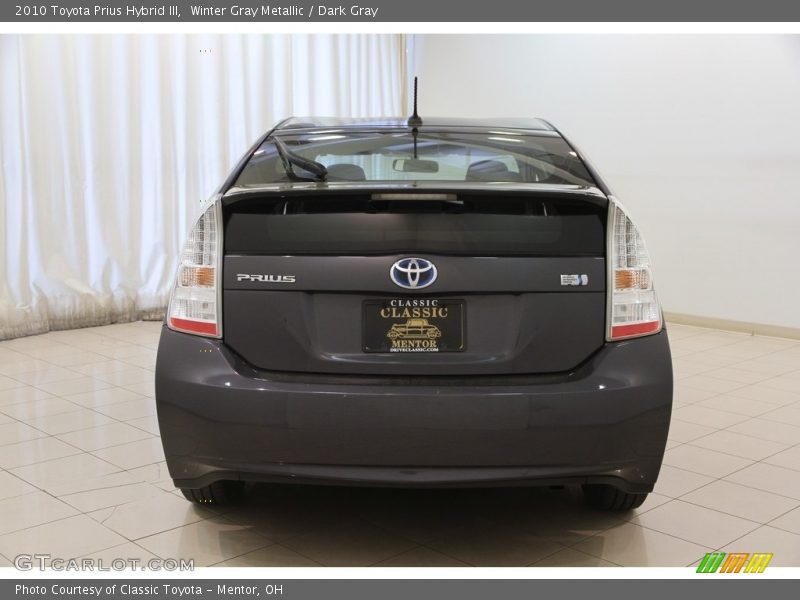 Winter Gray Metallic / Dark Gray 2010 Toyota Prius Hybrid III