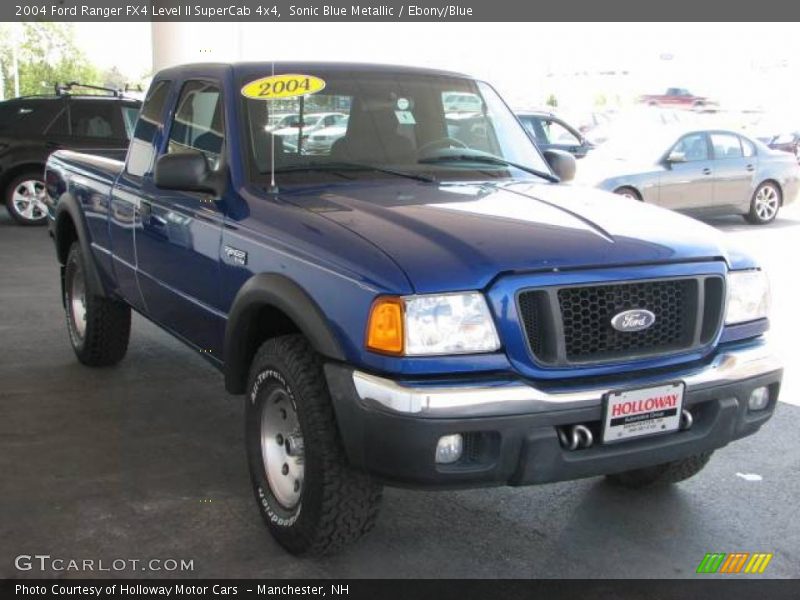 Sonic Blue Metallic / Ebony/Blue 2004 Ford Ranger FX4 Level II SuperCab 4x4