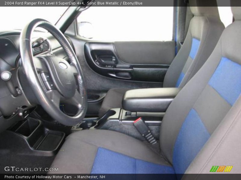 Sonic Blue Metallic / Ebony/Blue 2004 Ford Ranger FX4 Level II SuperCab 4x4