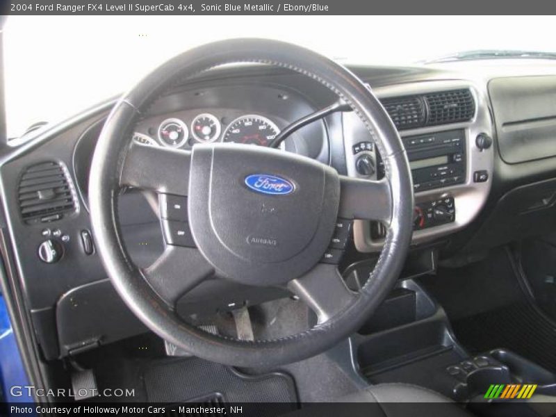 Sonic Blue Metallic / Ebony/Blue 2004 Ford Ranger FX4 Level II SuperCab 4x4