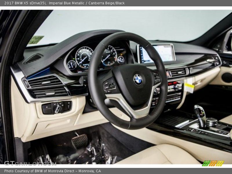 Imperial Blue Metallic / Canberra Beige/Black 2017 BMW X5 sDrive35i