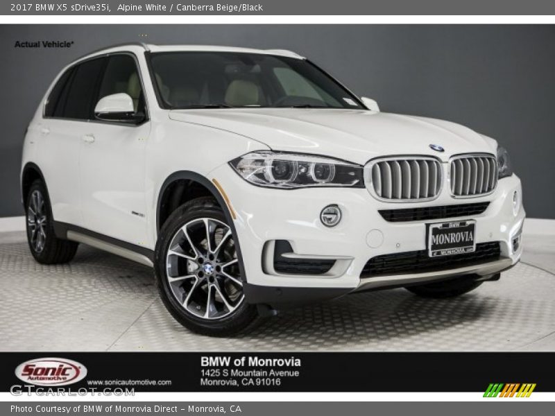 Alpine White / Canberra Beige/Black 2017 BMW X5 sDrive35i