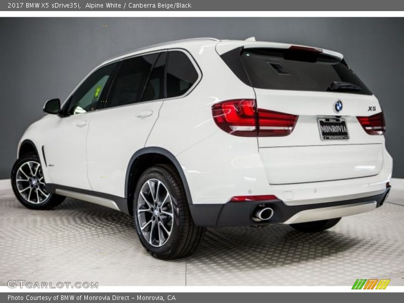 Alpine White / Canberra Beige/Black 2017 BMW X5 sDrive35i