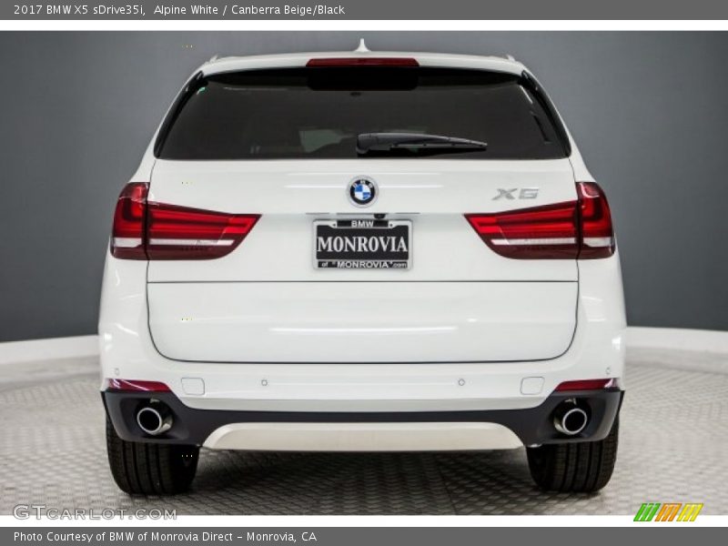 Alpine White / Canberra Beige/Black 2017 BMW X5 sDrive35i