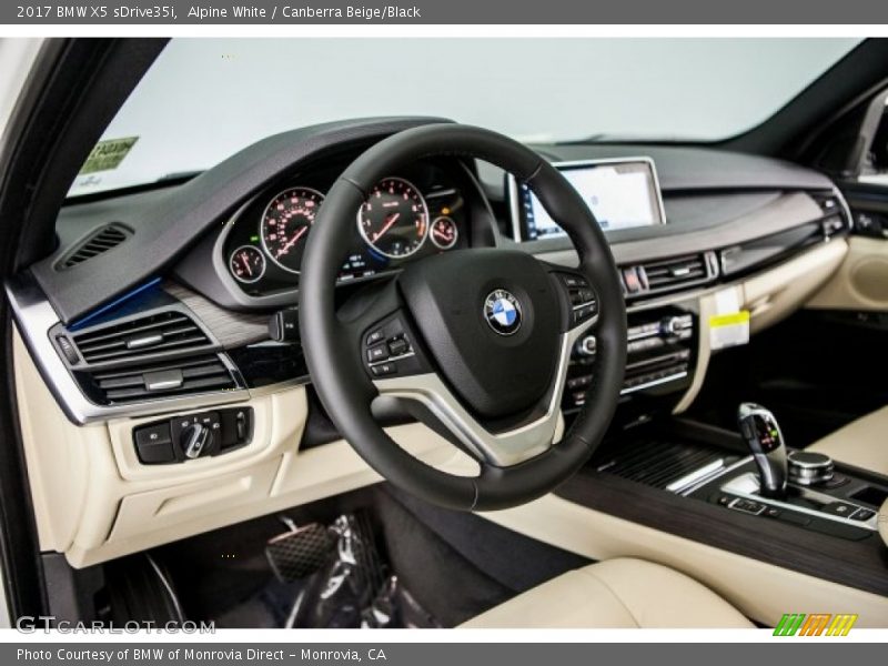 Alpine White / Canberra Beige/Black 2017 BMW X5 sDrive35i