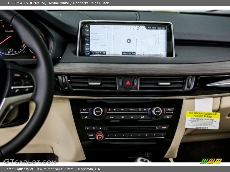 Alpine White / Canberra Beige/Black 2017 BMW X5 sDrive35i