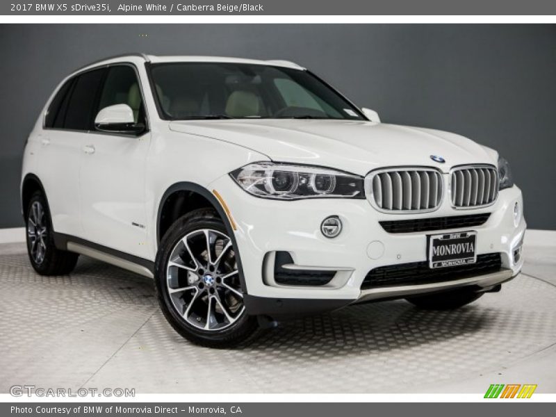 Alpine White / Canberra Beige/Black 2017 BMW X5 sDrive35i