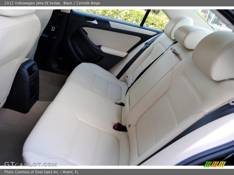 Black / Cornsilk Beige 2012 Volkswagen Jetta SE Sedan